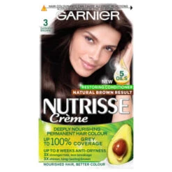 Garnier Nutrisse Creme Permanent Hair Dye - Darkest Brown