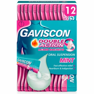 Gaviscon Double Action Liquid Sachets 12pk 1 Gaviscon Double Action Liquid Sachets 12pk