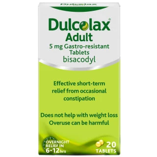 B&M Dulcolax Adult 5mg Gastro-Resistant Tablets 20pk 1 B&M Dulcolax Adult 5mg Gastro-Resistant Tablets 20pk