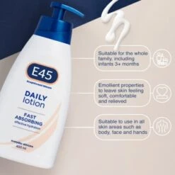 E45 Daily Lotion Skincare 400ml -BM Skincare Store 377296 e45 daily lotion 400ml 3