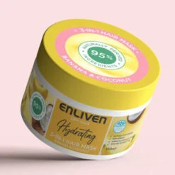 Enliven Hydrating 3-in-1 Hair Mask 350ml - Banana & Coconut -BM Skincare Store 384888 enliven mask 350ml banana coconut