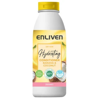 Enliven Hydrating Conditioner 350ml - Banana & Coconut 1 Enliven Hydrating Conditioner 350ml - Banana & Coconut