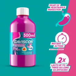 Gaviscon Double Action 500ml - Mint -BM Skincare Store 384992 gaviscon 500ml double action mint liquid 3