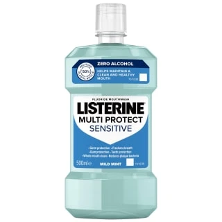 Listerine Multi Protect Alcohol-Free Sensitive Mouthwash 500ml - Mild Mint 1 Listerine Multi Protect Alcohol-Free Sensitive Mouthwash 500ml - Mild Mint