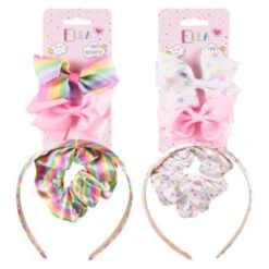 Ella Hair Accessory Set 4pk - Rainbow -BM Skincare Store 396452 4pk ella hair accessory set group