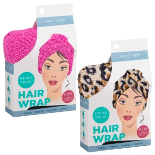 Microfibre Hair Wrap - Pink 2 Microfibre Hair Wrap - Pink - Image 2